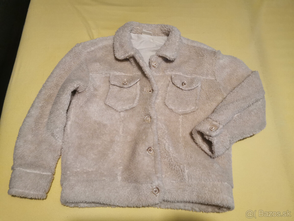 Dievčenská prechodná bunda Zara-chlpatka,velk.140/10r.