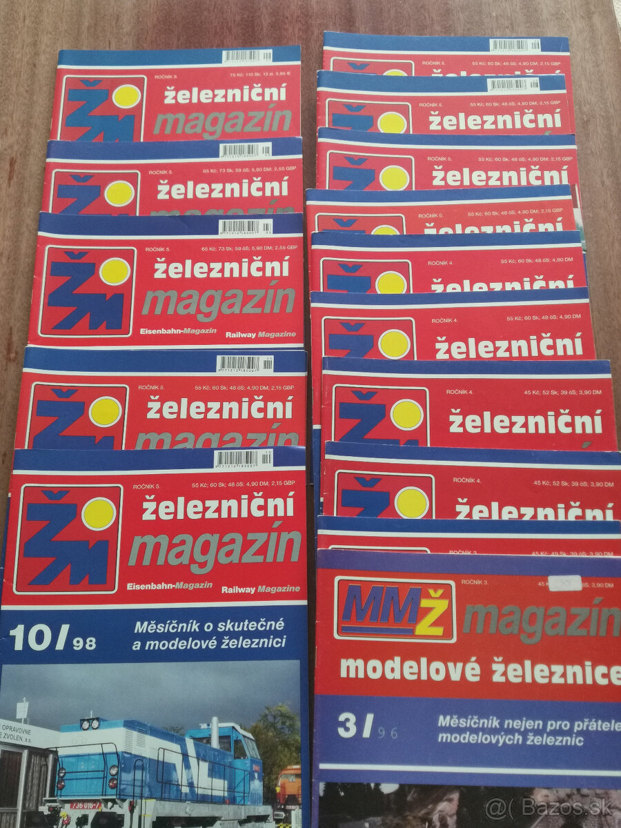 Časopis Železniční Magazín, roky 96 - 2002