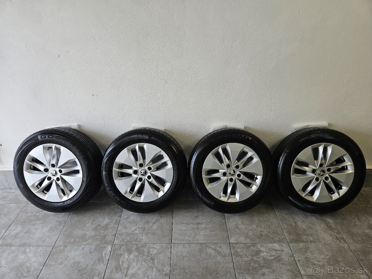‼️Alu disky Skoda Octavia 16" +☀️letné pneu 205/60 R16