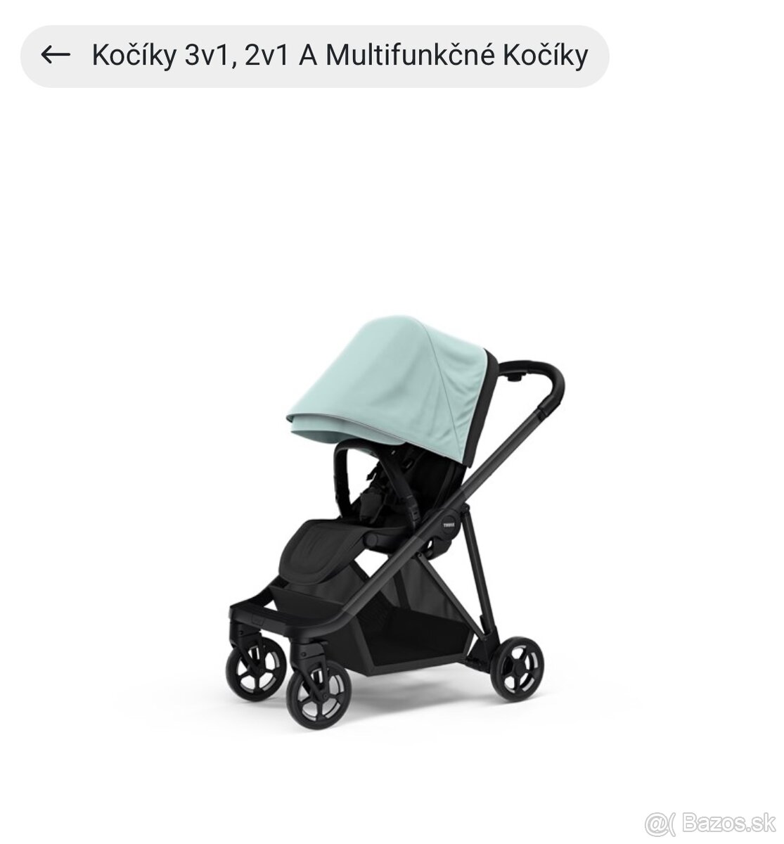 Kočík thule shine alaska blue on black
