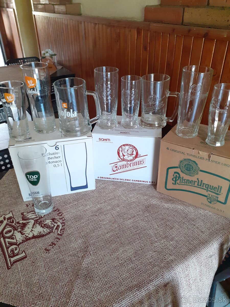 Poháre na pivo a Kofolu