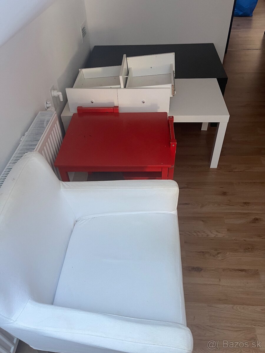 Ikea stolíky, stoličky, sufliky , trofast, kallax