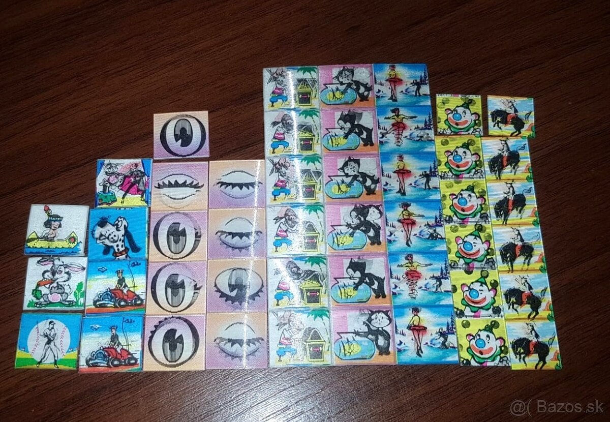 Pohyblivé obrázky ze žvýkaček DANDY, retro -