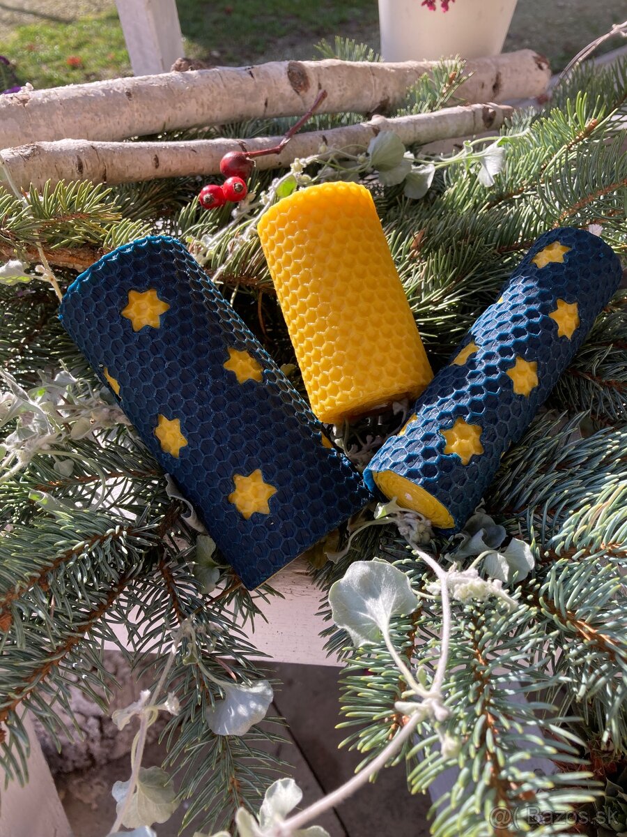 Vianočná sviečka z včelieho vosku