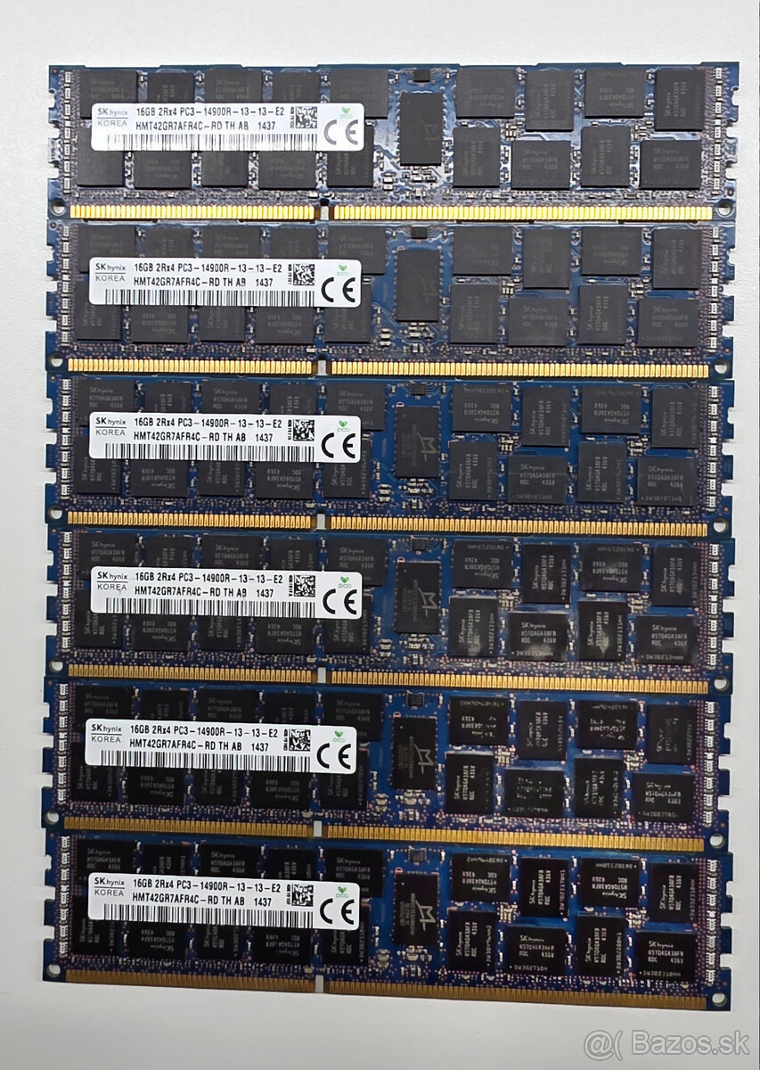 Predam DDR3 16GB ECC serverove