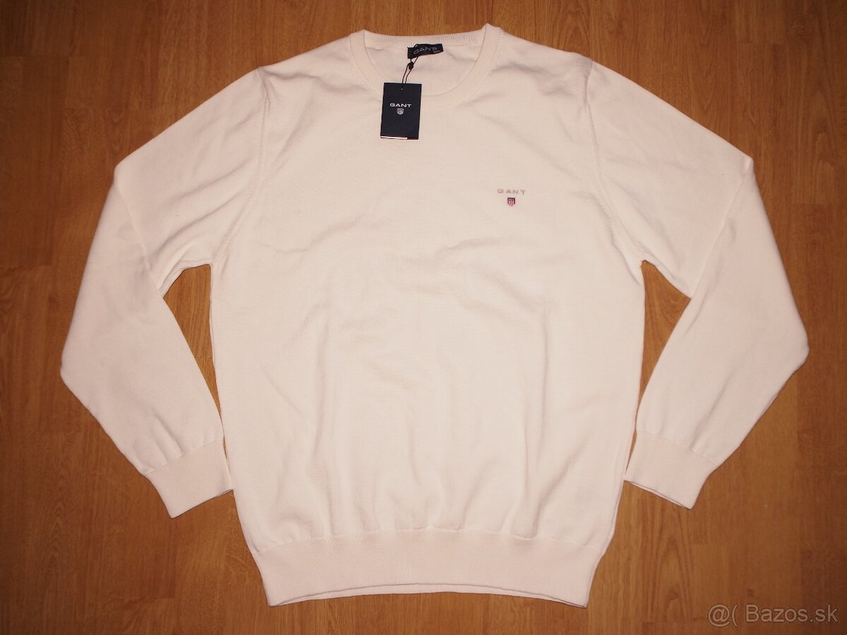 Gant pánsky sveter biely