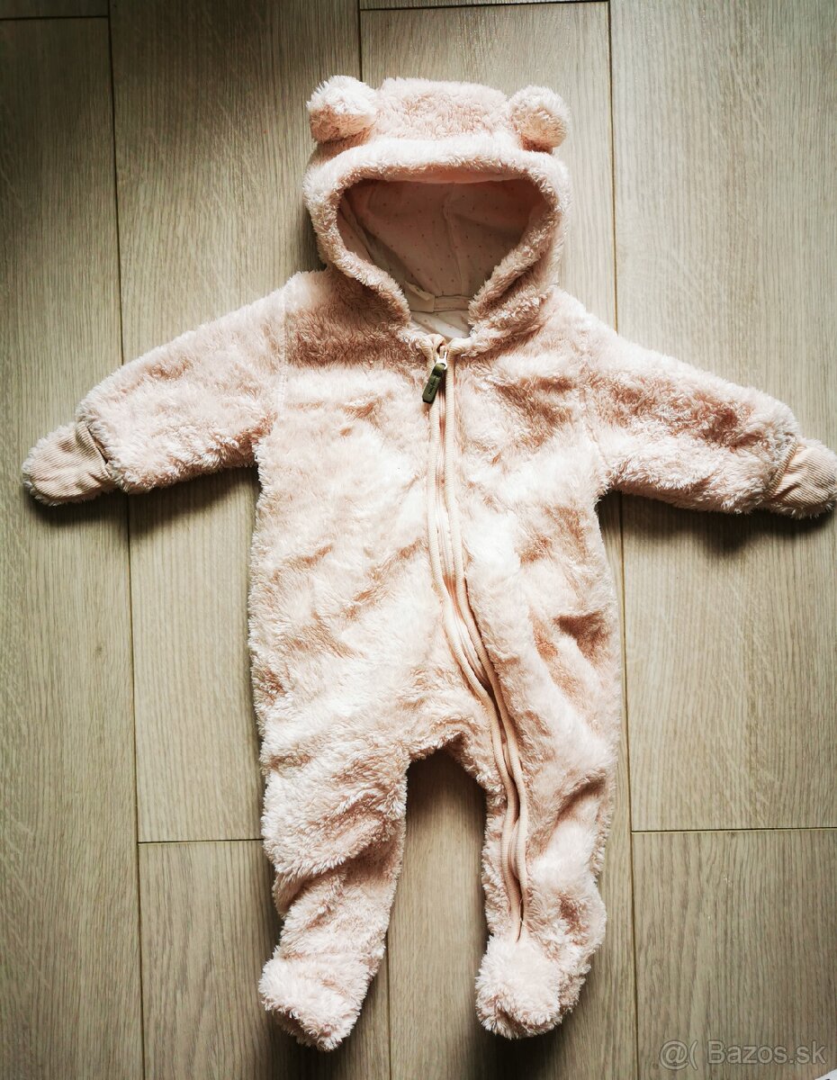 Mackový detský zimný overal 62