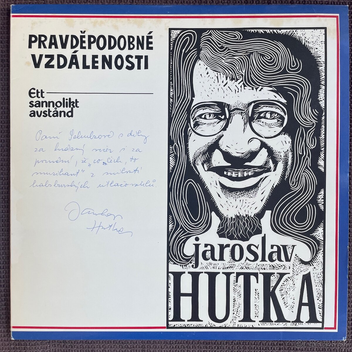 Jarda Hutka Pravdepodobné vzdálenosti originál Šafrán podpis