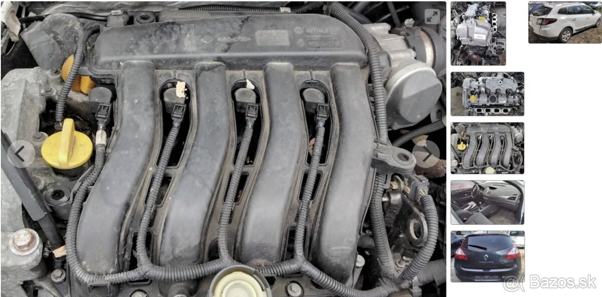 predám MOTOR K4M Renault Megane III 1.6 16V