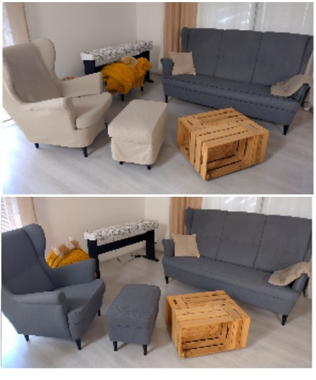 suprava ikea strandmon siva bezova alebo zlta