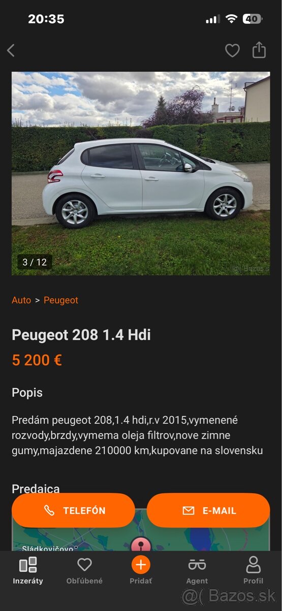 Predám Peugeot 208 1,4 Hdi 50 kw