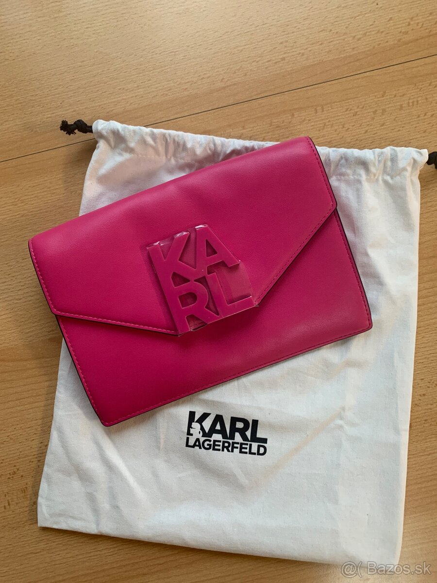 Karl Lagerfeld - ruzova kabelka/pouch