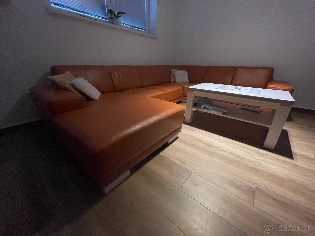 Predám koženú sedačku v tvare U