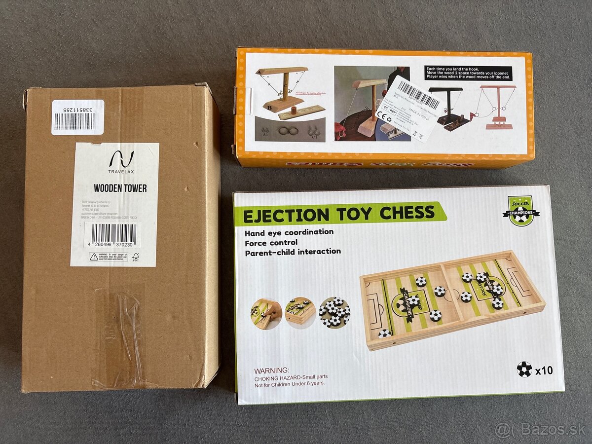 Sada drevených hračiek pre viac hráčov