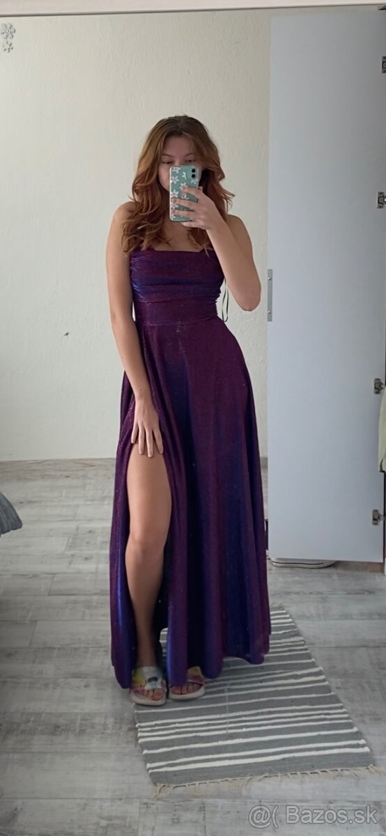 Spoločenské trblietavé šaty