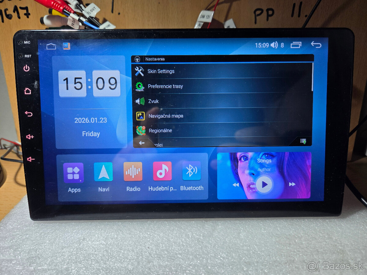 2DIN autorádio s Androidom 9 palcový 8x jadro