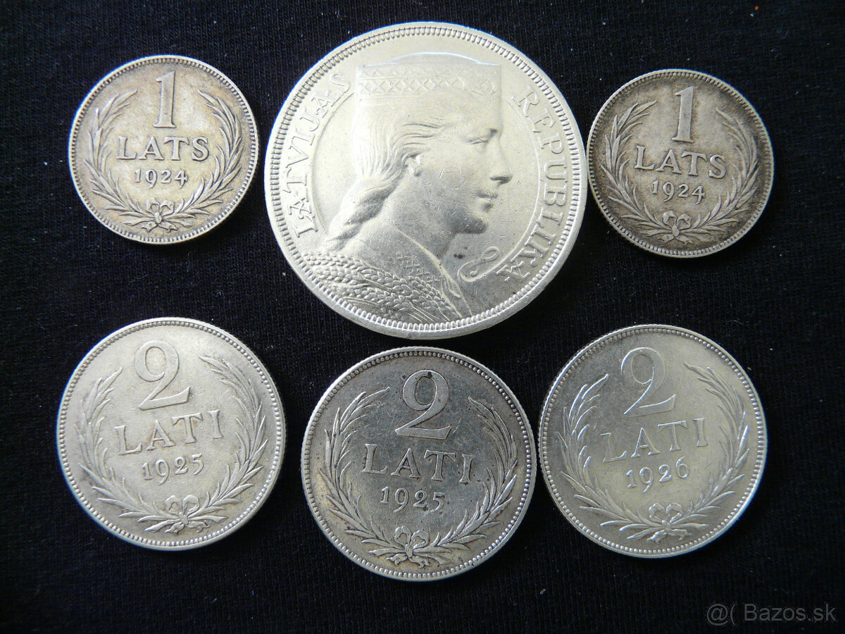 Fínsko, Lotyšsko, Dánsko, Nemecko - zberateľské mince