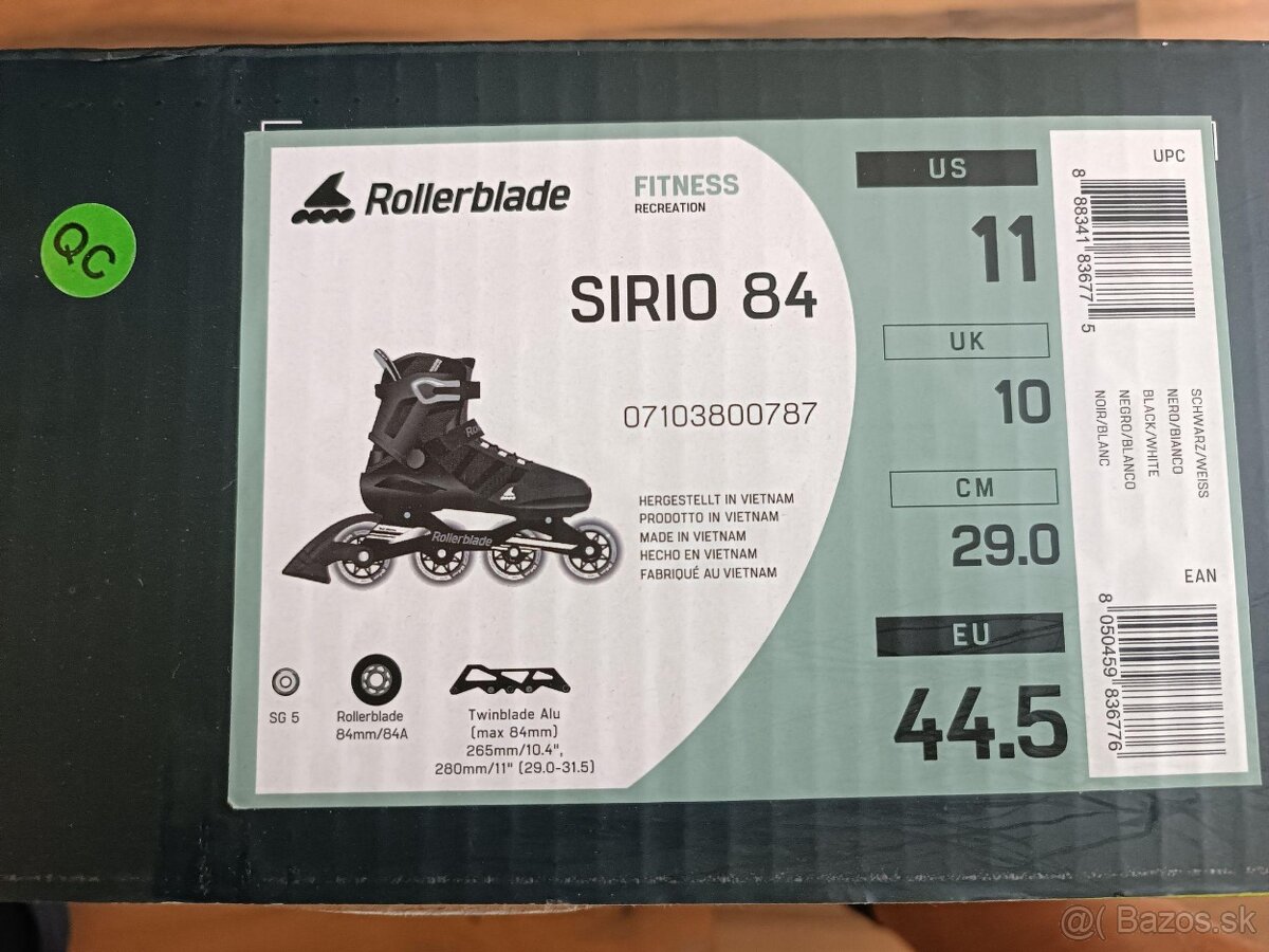 Kolieskové korčule Rollerblade SIRIO 84 nové