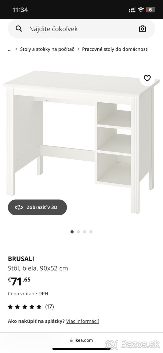 Písací stôl Ikea