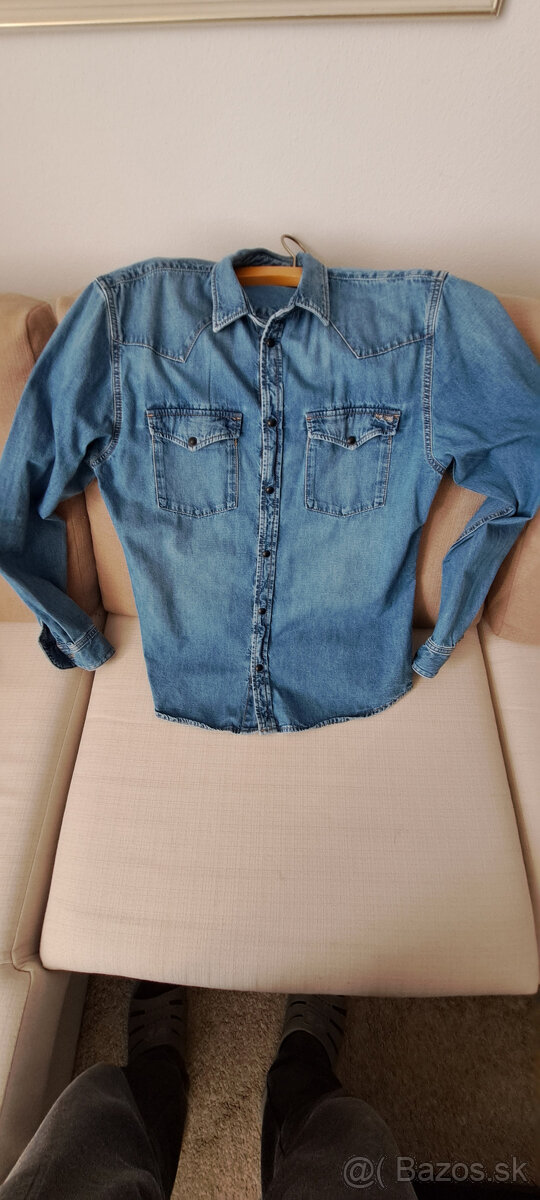 Predám jeansovú košeľu značky Pepe-jeans.