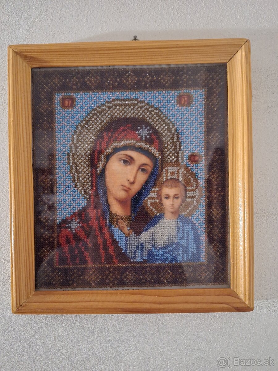 Ikona vyšitá korálkami