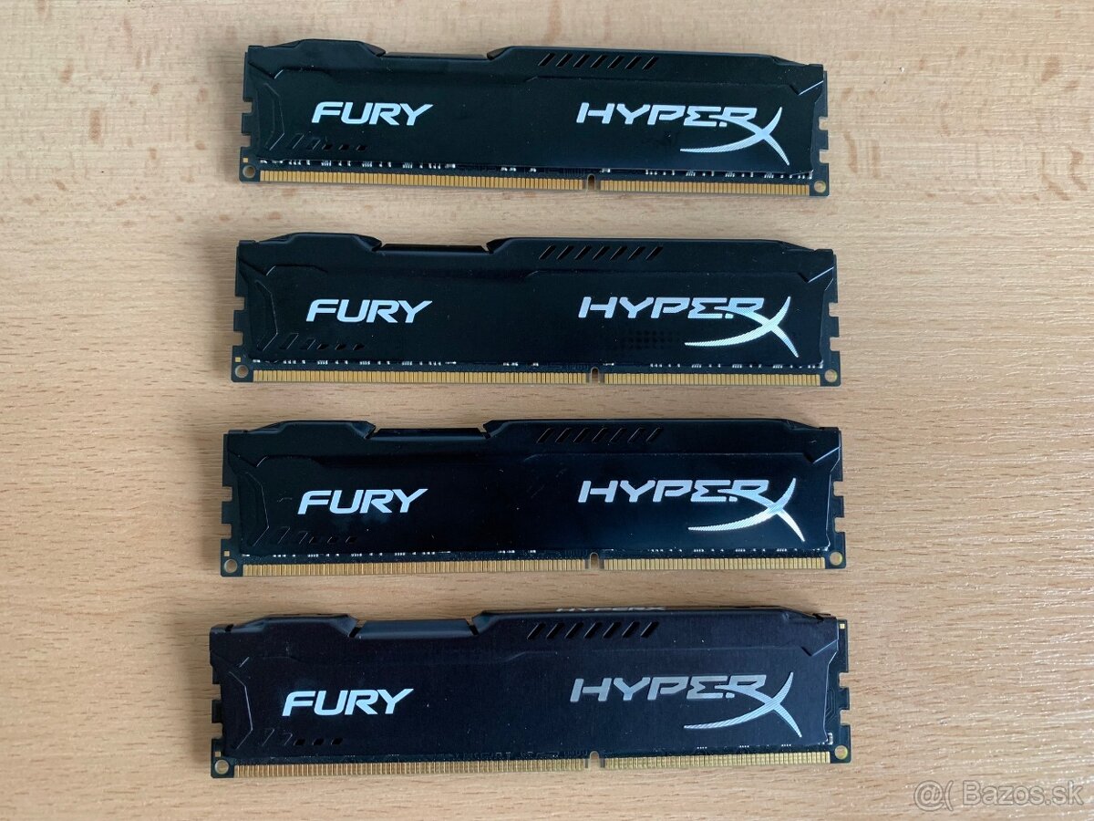 4x DDR3-1866 RAM Kingston HyperX Fury 8GB