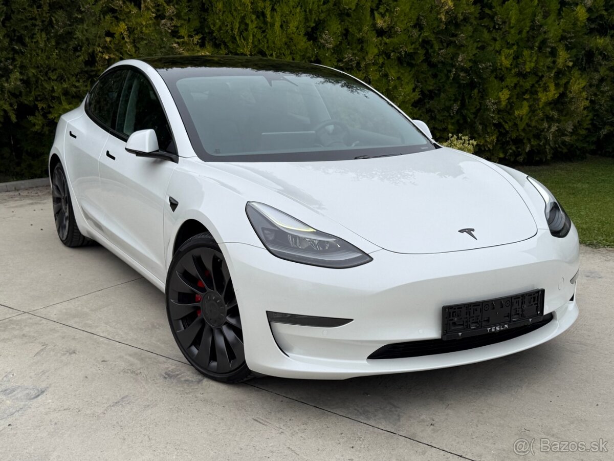 TESLA MODEL3 Performance 82kWH/366KW 2021/06 - ODPOCET DPH