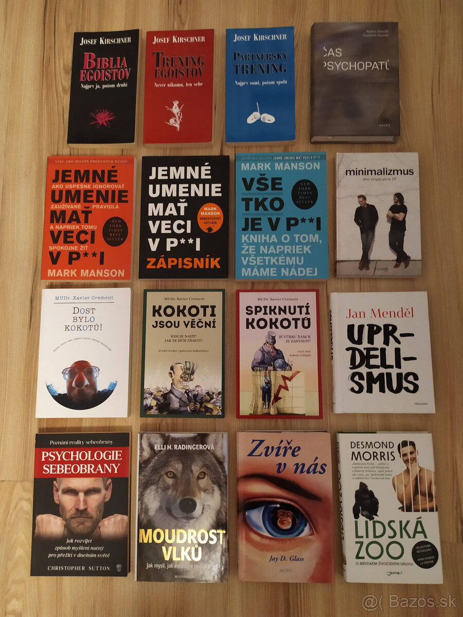 Predám knihy - egoizmus, uprdelizmus, k0k0tizmus, ...