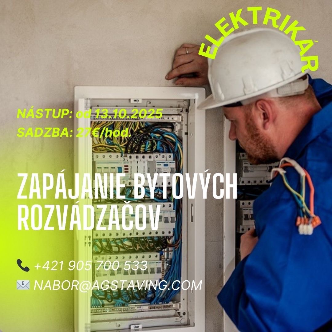 ⚡ ELEKTRIKÁRI – DÜREN (zapájanie rozvádzačov)