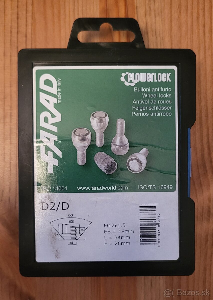 Flowerlock Bezpečnostné matky Farad