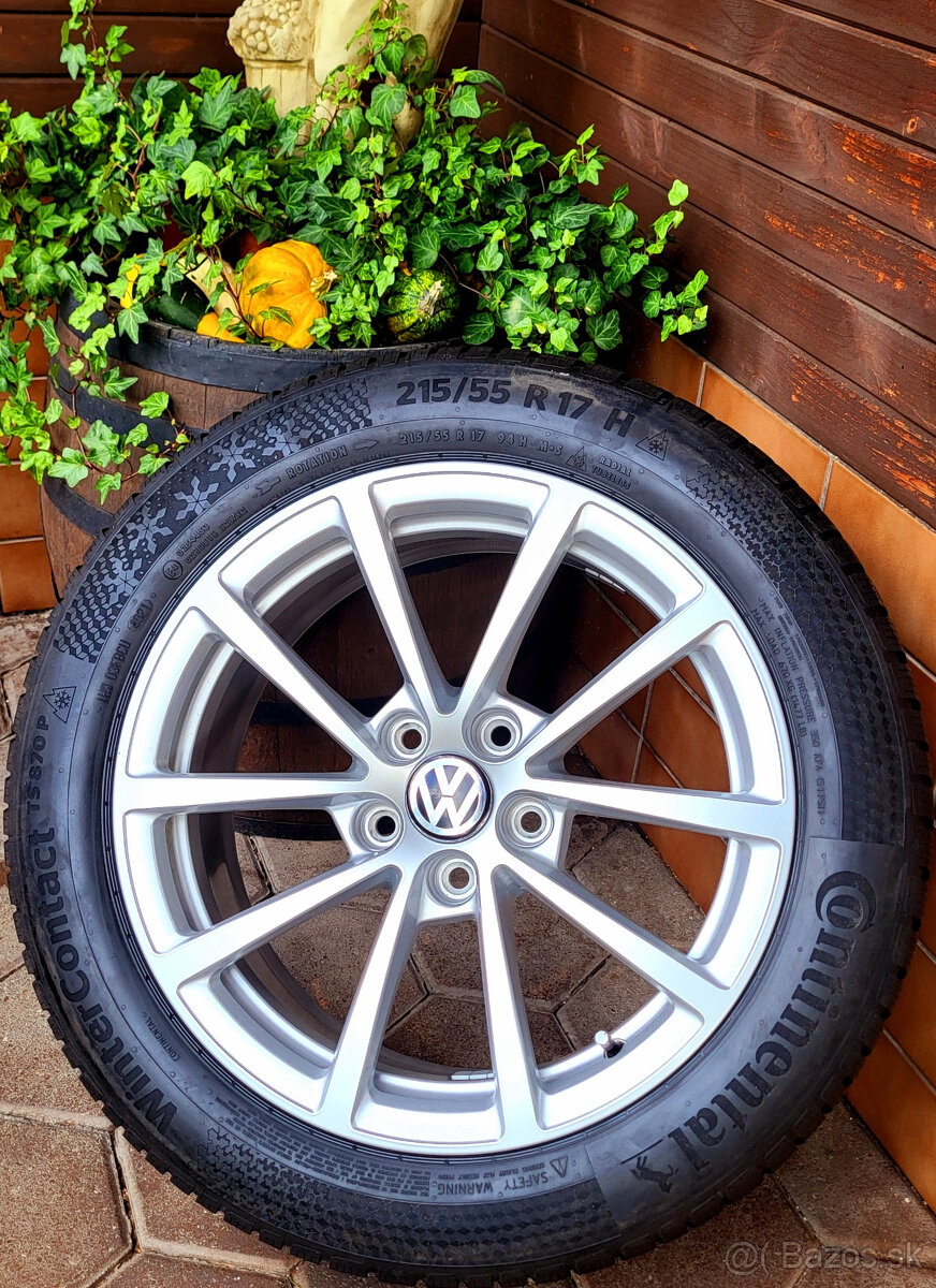 alu R17 5x112, zimné pneu 215/55, VW Passat + Škoda Superb