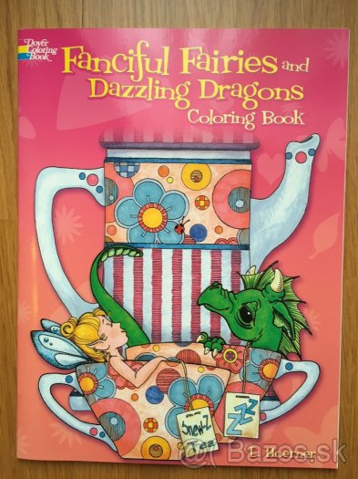 Omalovánka Fanciful Fairies and Dazzling Dragons