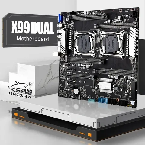 JINGSHA X99 Dual CPU Motherboard Socket LGA 2011-3 Support X