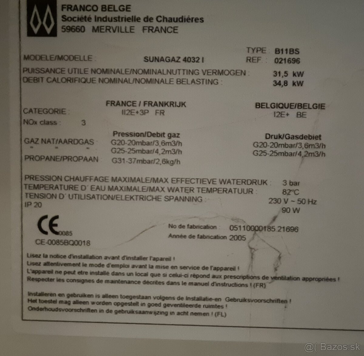 plynovy kotol franco belege 35kw