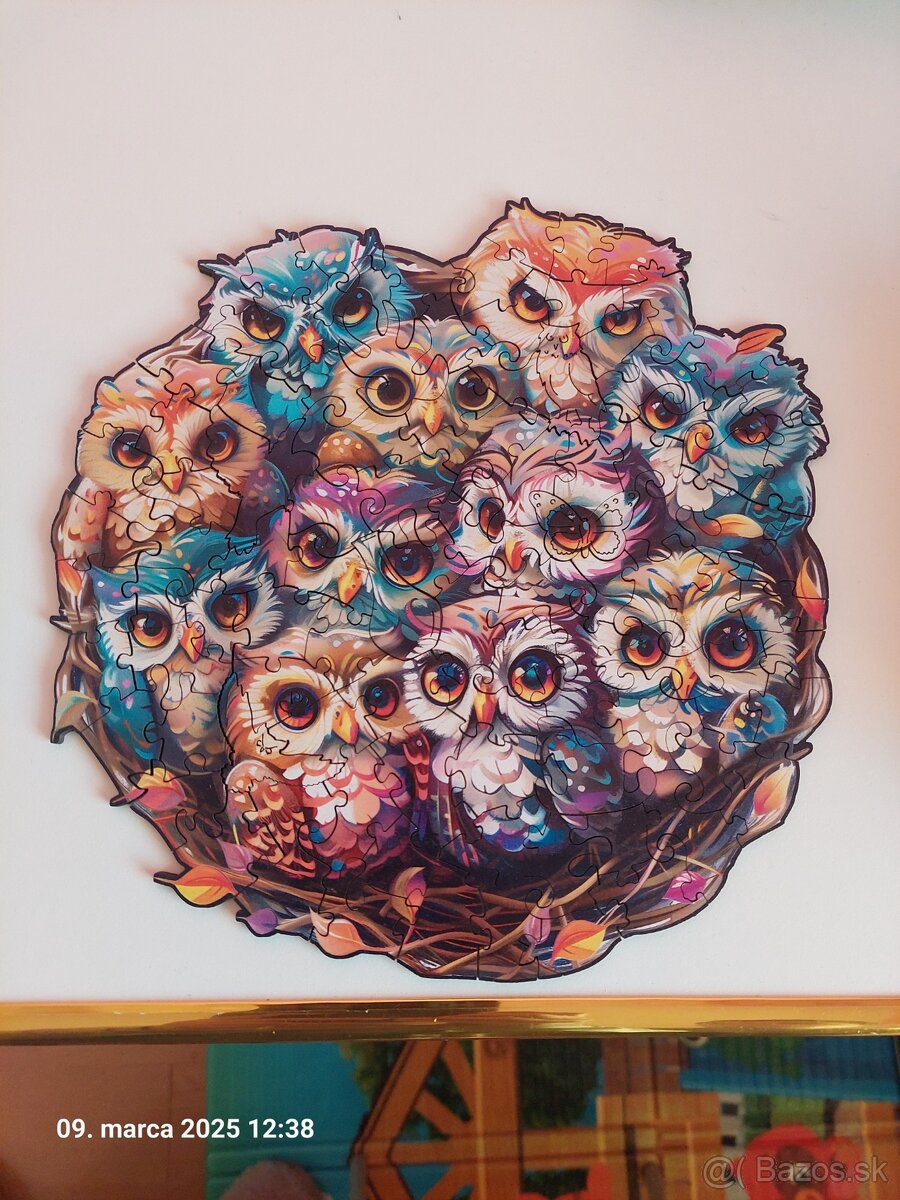 Wooden puzzle sova