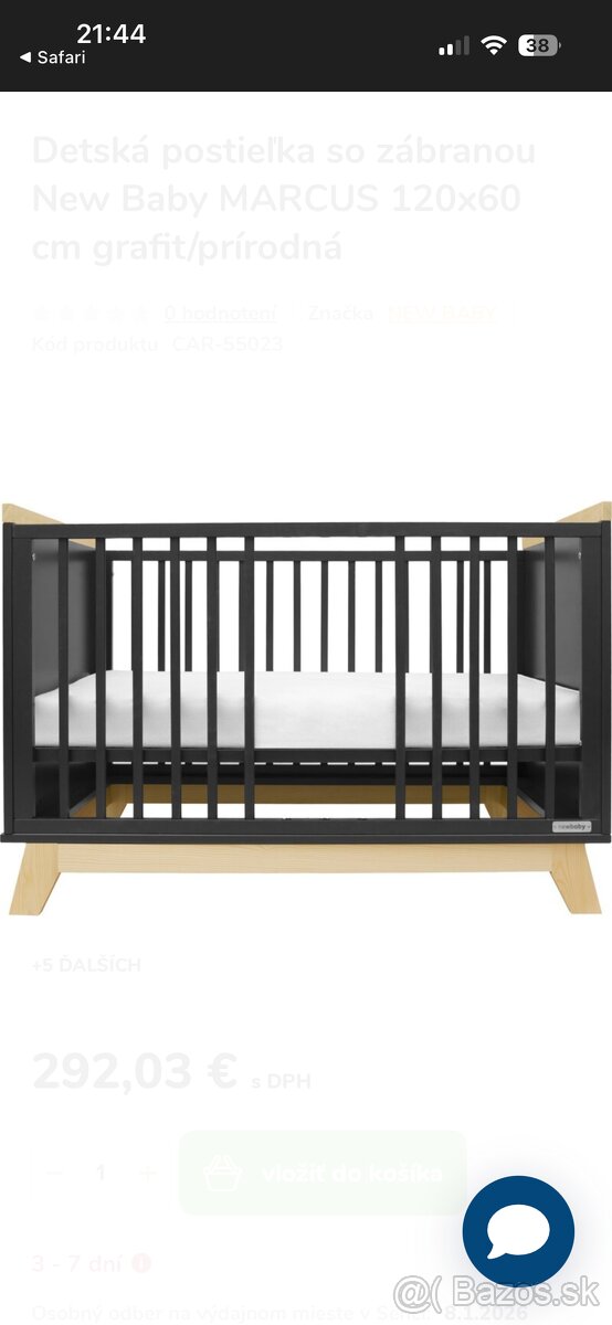 Predám detskú postieľku + príslušenstvo