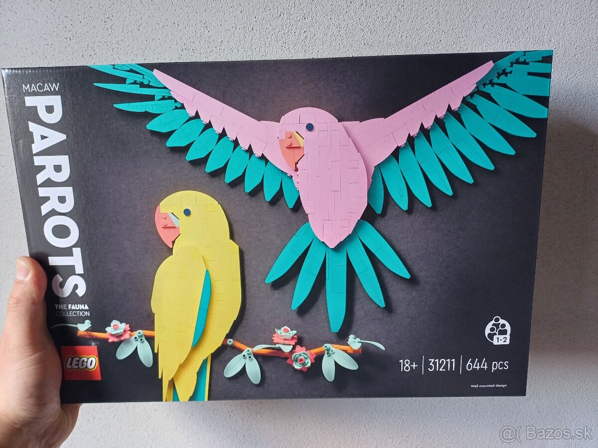 31211 Lego Art - Parrots – Papagáje Ara NOVÉ Nerozbalené