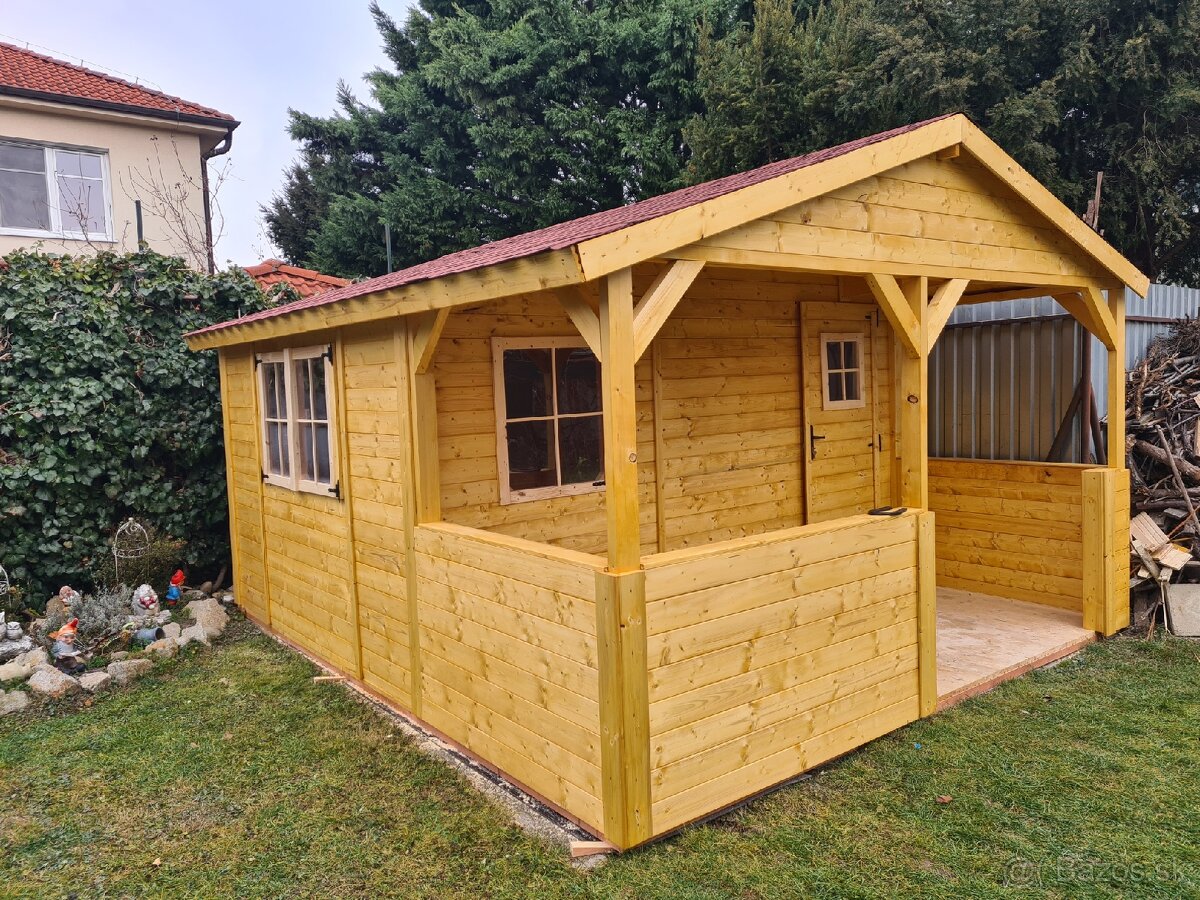 Záhradná drevené chatka 3.5x5m DOPRAVA ZDARMA