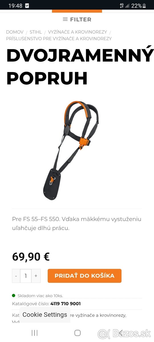 Dvojramenný popruh STIHL