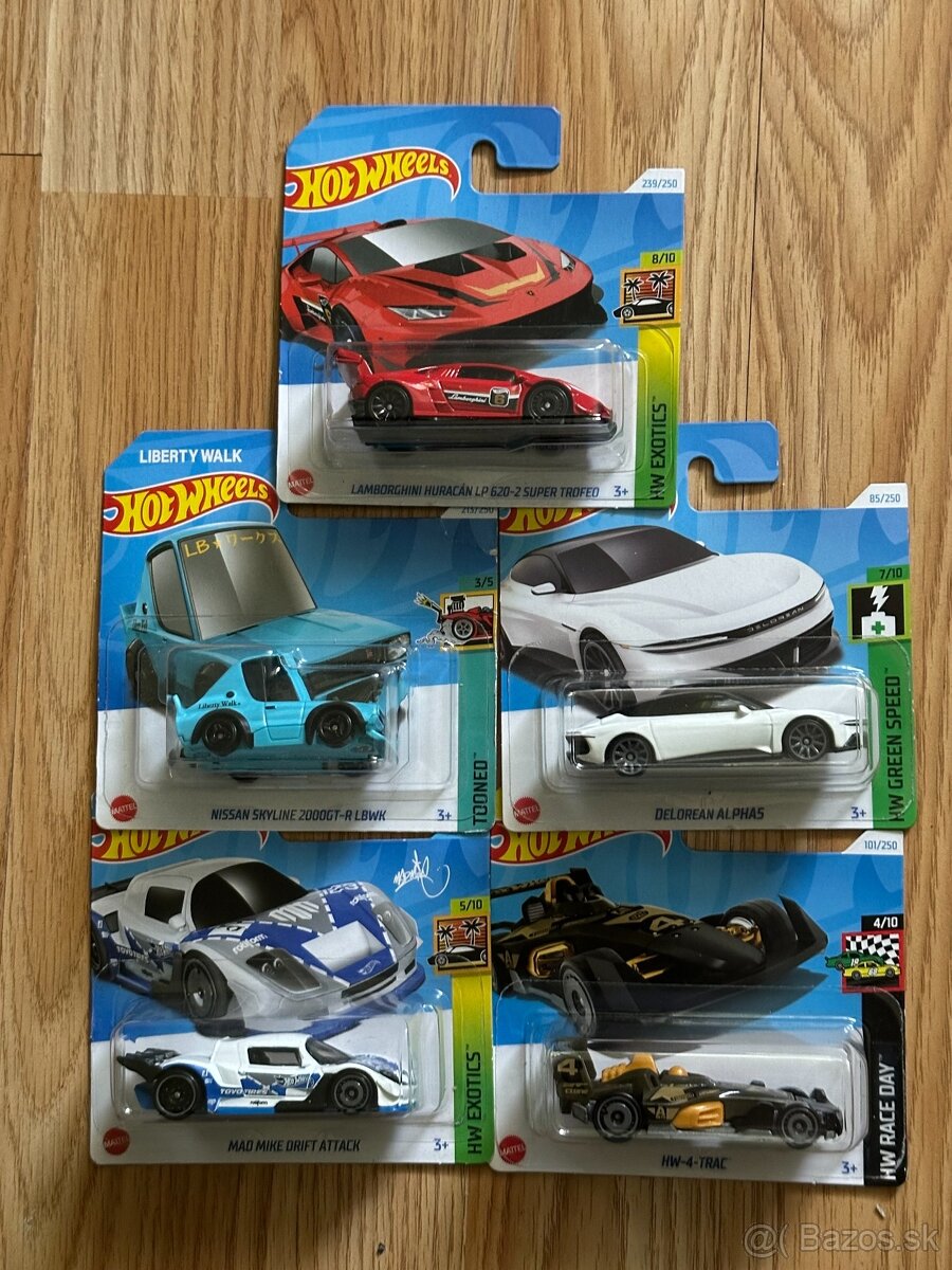 Hot wheels autíčka nové neotvorené 5 kusov (c)
