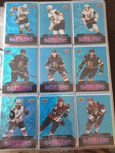 Hokejové kartičky insert dazzlers blue 2020/21