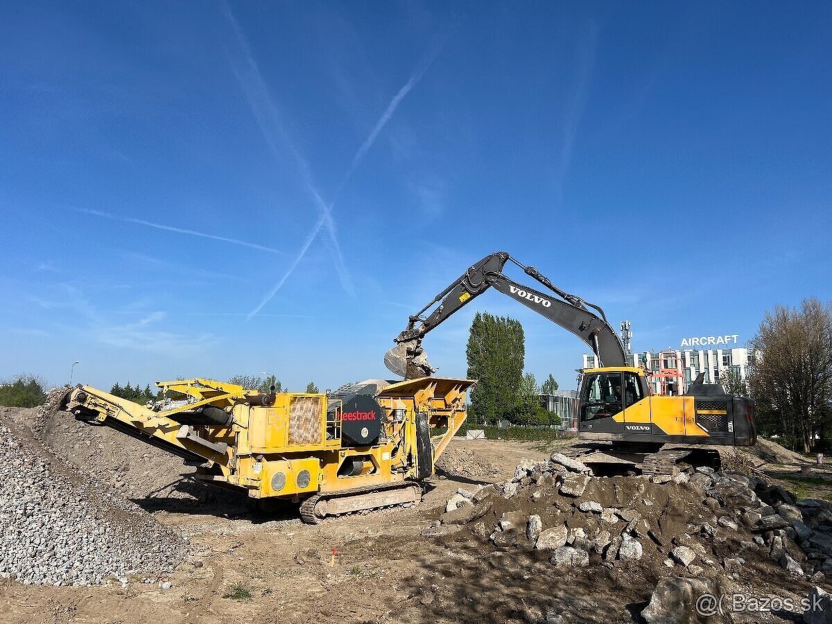 búranie, recyklovanie betónu a stavebnej sute, zeminy