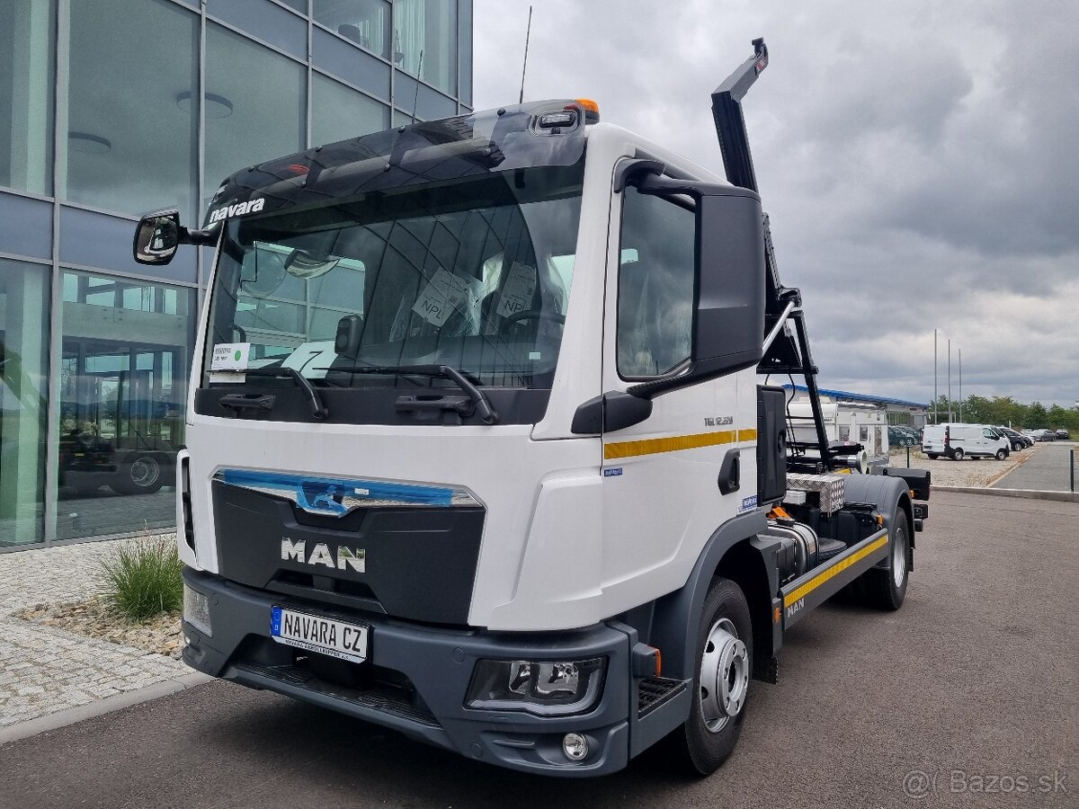 NOVÝ MAN TGL 12.220 + NOVÝ NOSIČ KONTEJNERU 8T