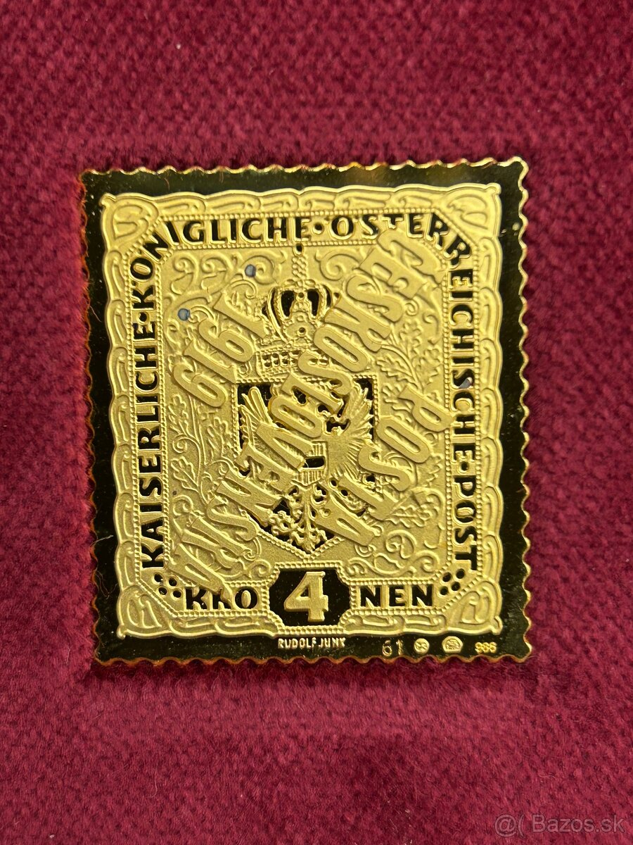 Najvzácnejšia známka  Československa zlato a striebro