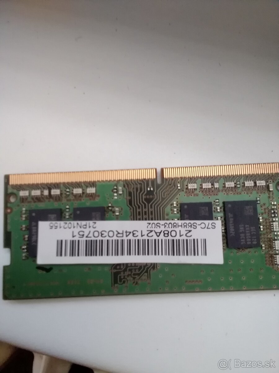 RAM SODIM 3200MHz, 8gb, CL22, 1,2 V Samsung.