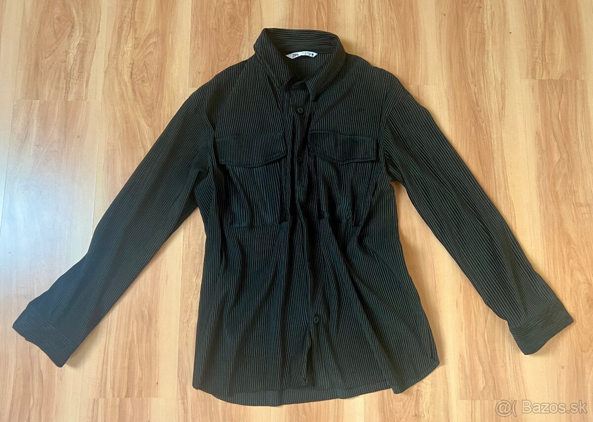 Menčestrová čierna košeľa, Zara, M