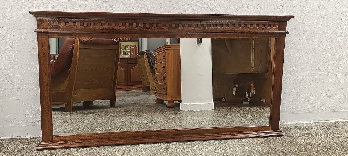 Rustikálne zrkadlo, velké, nábytok z masívu