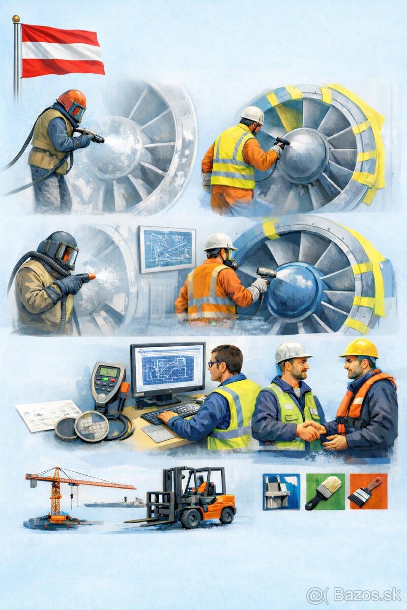 Rakúsko - priemyselní maliari/ pieskovač St.Pölten