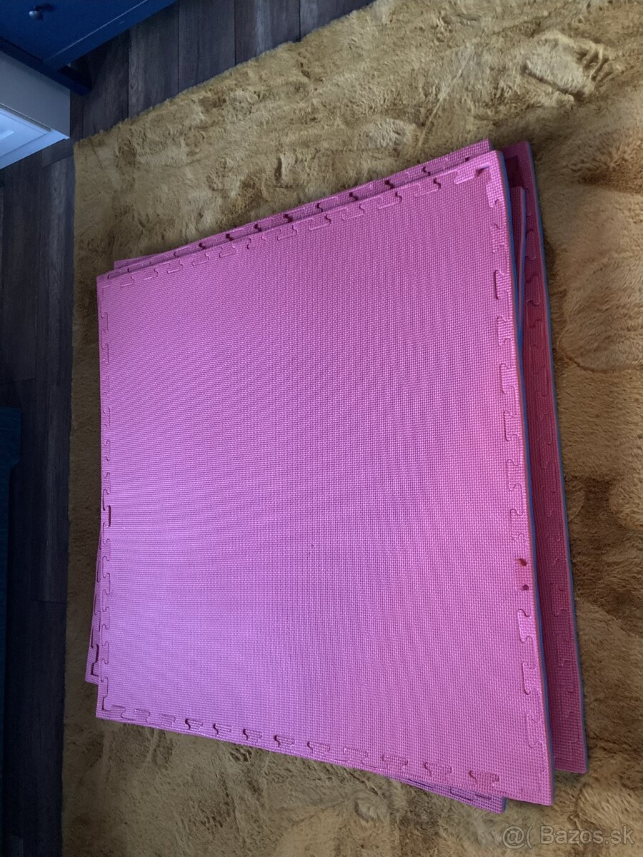 Tréningová podložka puzzle modroružová