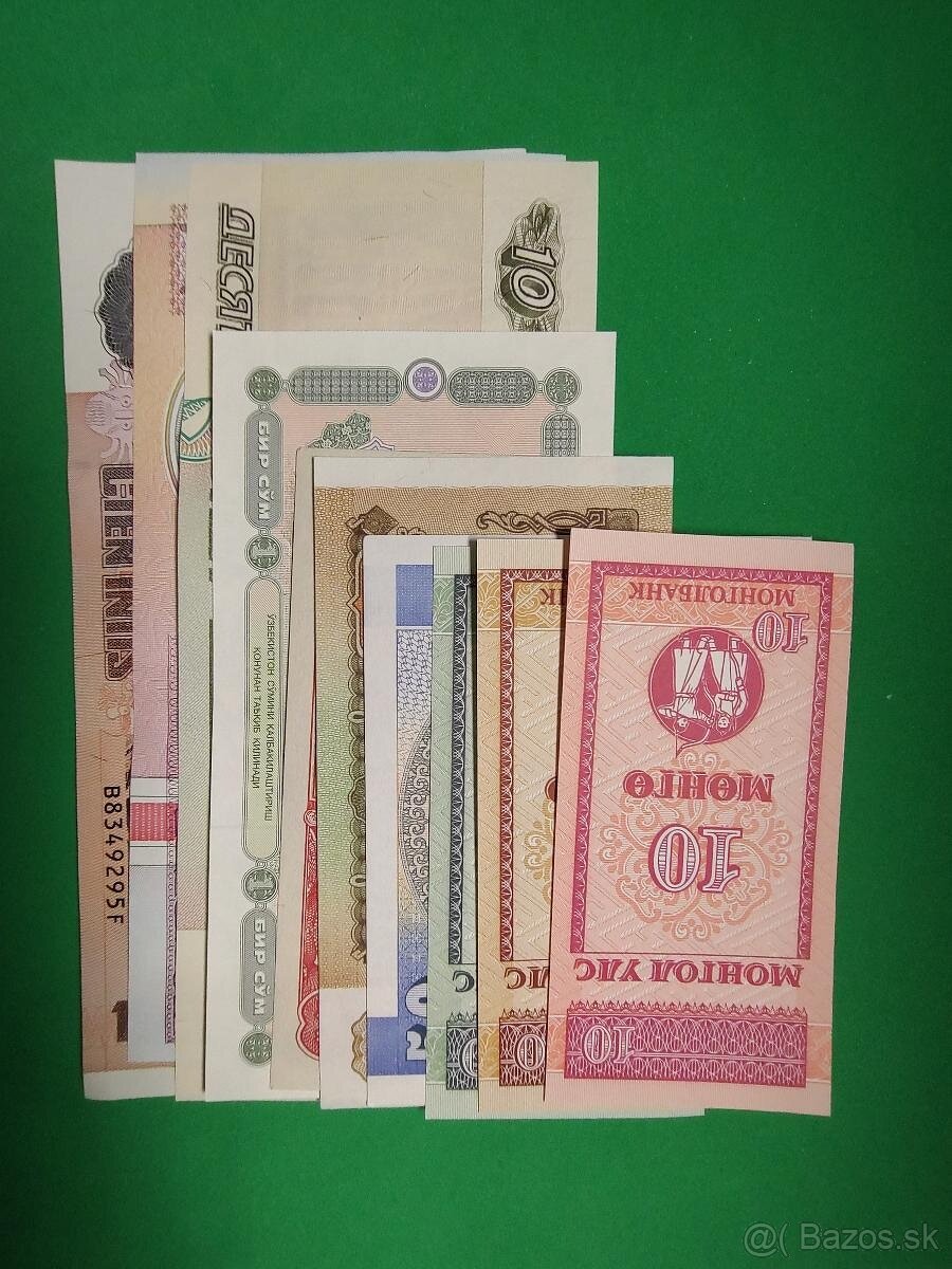 Bankovky UNC / 10 ks / rôzne